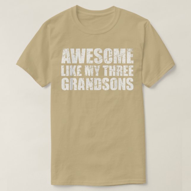 T-shirt Awesome Like My Three Grandsons Mother's Day and F (Design devant)