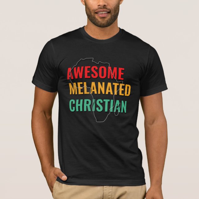 T-shirt Awesome Melané chrétien (Devant)