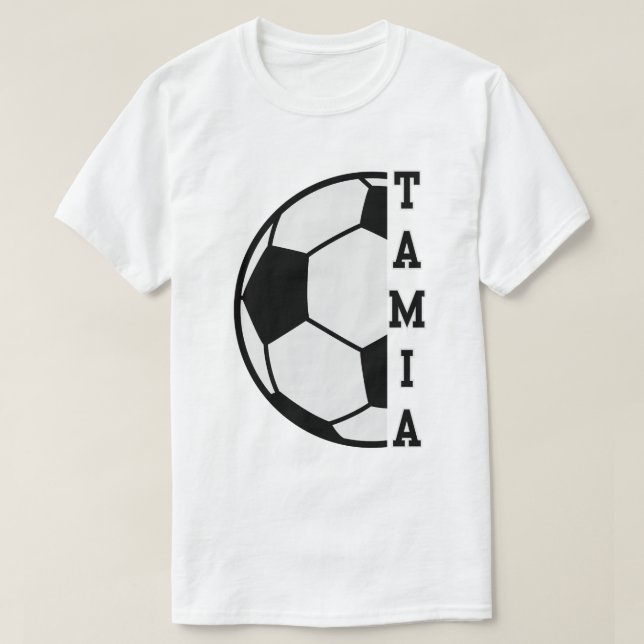 T-shirt Awesome Nom Personnalisé Soccer Ball Sports (Design devant)