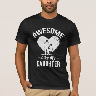 T-shirt Awesome Papa, Cadeau drôle de père et fill