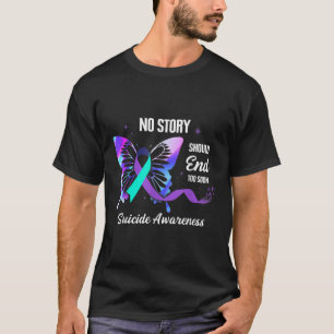 T-shirt Awesome Prévention Suicide Survivante Ribbon Sensi