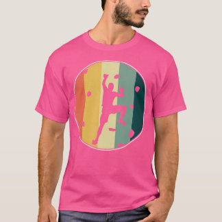 T-shirt Awesome Retro Wall Climber Rock Mountain Escalade