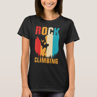 T-shirt Awesome Rock Escalade Retro Mountain Climber Hiker