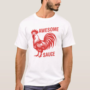 T-shirt Awesome Rooster de sauce drôle