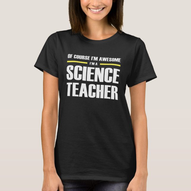 T-shirt Awesome Science Teacher (Devant)