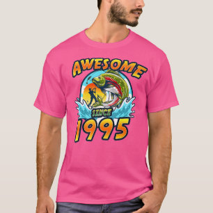 T-shirt Awesome since 1995 Angel Fishing Birthday