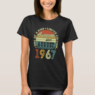 T-shirt Awesome Since August 1967 55 Years Old 55th Birthd