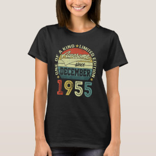 T-shirt Awesome Since December 1955 67 Years Old Bday