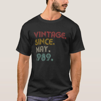 T-shirt Awesome Since May 1989 Vintage 33Rd Birthday