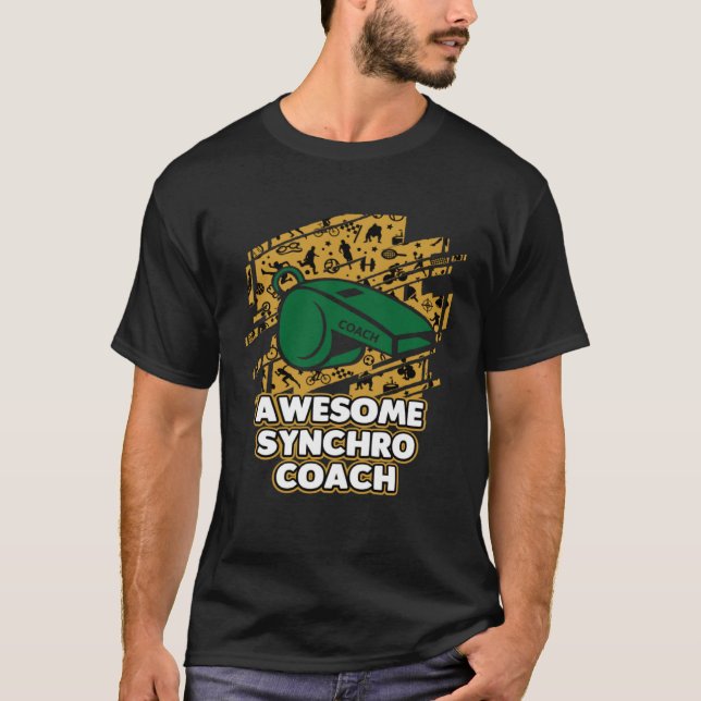 T-shirt Awesome Synchro Coach Synchronized Diving Coaching (Devant)