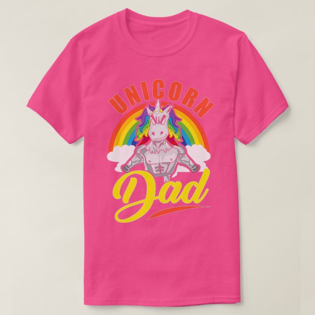 T-shirt Awesome Unicorn Papa Cool Unicorn Pads (Design devant)