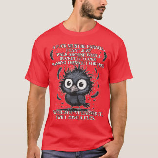 T-shirt awF Black Crow Pun drôle Bird Cawing Grunge Hommes