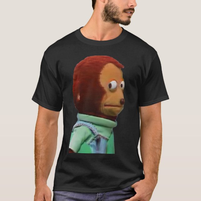 T-shirt Awkward Monkey Puppet Meme (Devant)
