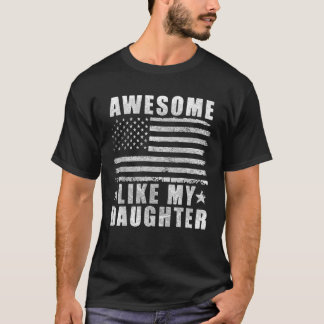T-shirt Awome Comme Ma Fille 4 juillet Patriotique US