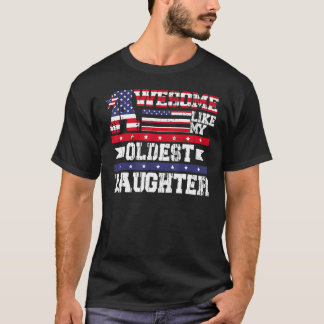 T-shirt Awome Comme Ma Fille Plus Âgée Père Maman Papa Jo