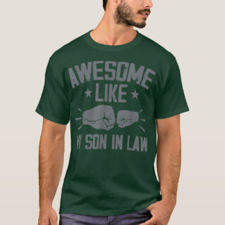 T-shirt Awome Comme Mon Fils En Droit Parents Day Famille 