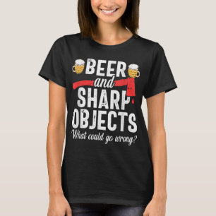 T-shirt Ax Jetant Papa Drôle Hatchet de bière Hatchet de b