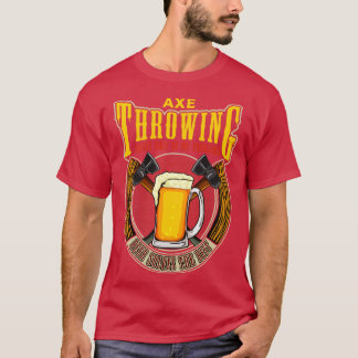 T-shirt Ax Throwing résout la moitié de mes problèmes Drôl