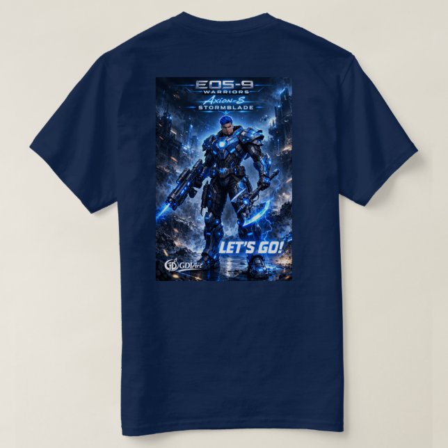 T-SHIRT - AXION-8 STORMBLADE - ALLEZ-Y ! (Design dos)