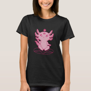 T-shirt Axolotl Baphomet Pagan Noir