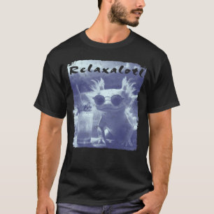 T-shirt Axolotl bleu en détresse Relaxalotl
