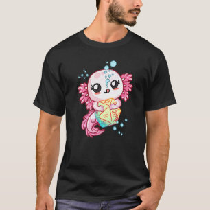 T-shirt Axolotl Dice Pour Dragons D20 Rpg Gamer Girls Femm