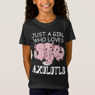 T-Shirt Axolotl Enfants Kawaii Axolotl Cadeaux Filles Axol