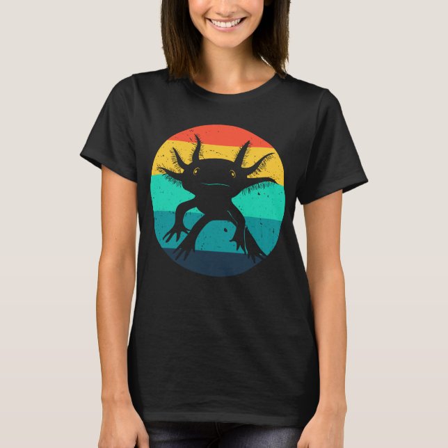 T-shirt Axolotl Funny Cadeau Maman Papa Enfants Retro Desi (Devant)