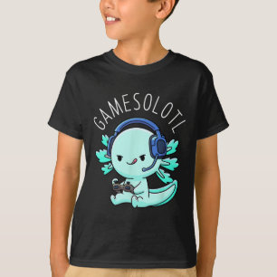 T-shirt Axolotl Gamer Anime Cadeaux Kawaii garçons filles