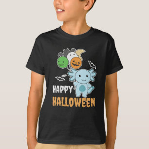 T-shirt Axolotl Halloween Balloons enfants mignonnes Axolo