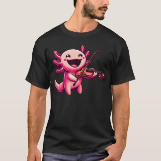 T-shirt Axolotl jouant du violon Axolotls Musicien