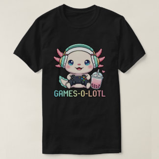 T-shirt Axolotl Joueur Mignon avec Art Boba