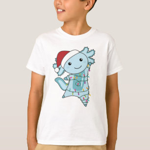 T-shirt Axolotl Joyeux Noël Animaux d'hiver Axolotls