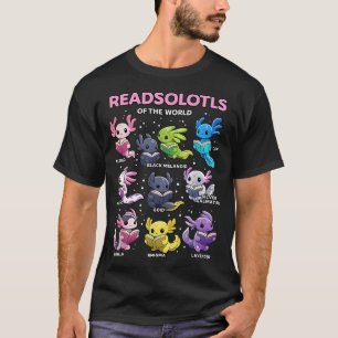 T-shirt Axolotl Kawaii Lisez les axolotls du monde Axolotl