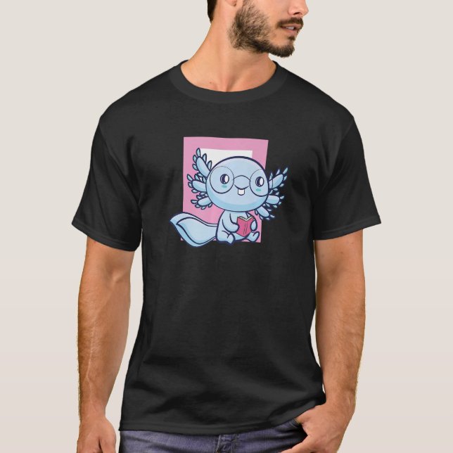 T-shirt Axolotl Lire livre Ambystoma Mexicanum Marche mexi (Devant)
