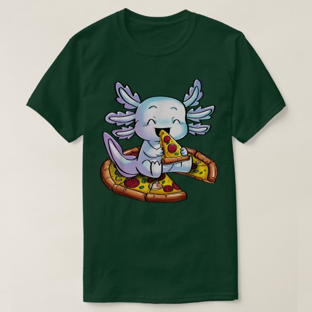 T-shirt Axolotl Manger Pizza Snaxalotl Sucres alimentaires (Design devant)