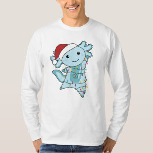 T-shirt Axolotl Merry Christmas Winter Animals Axolotls