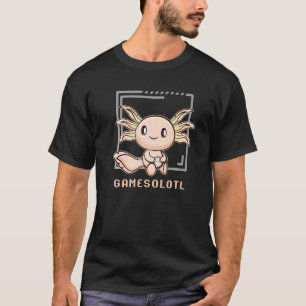 T-shirt Axolotl Poisson Jouant Jeux Vidéo Lézard Gamesolot