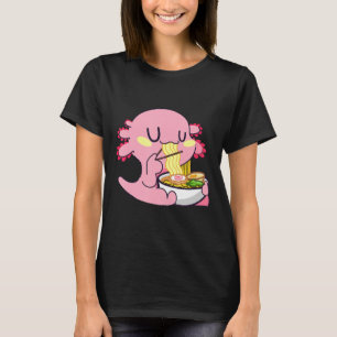 T-shirt Axolotl Ramen Anime Kawaii Amateurs Nouilles Fille