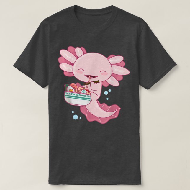 T-shirt Axolotl Ramen Bowl, Axolotl manger japonais Ramen (Design devant)