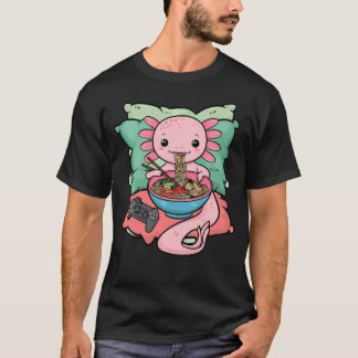 T-shirt Axolotl Ramen Mangeur Joueur Axolotl