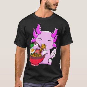 T-shirt Axolotl Ramen nouilles japonais Otaku Kawaii Anime