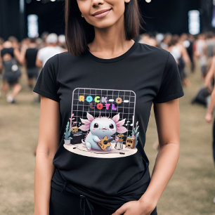 T-shirt Axolotl Rockstar : Adorable Musicien Amphibien