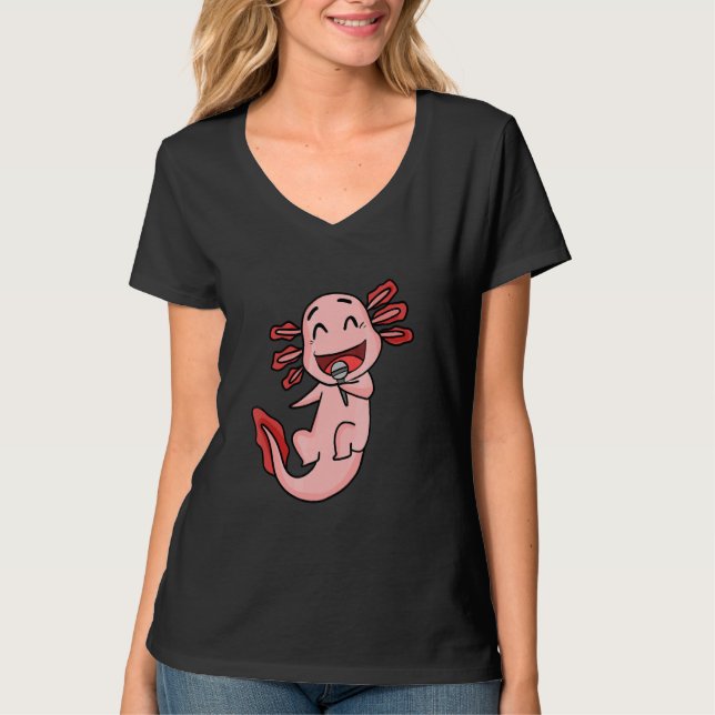 T-shirt Axolotl sings (Devant)