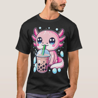 T-shirt Axolotls Bubble Boba Thé Anime Mignon Kawaii