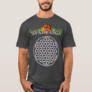 T-shirt Ayahuasca Mandala Fleur de la Géométrie Sacrée de 