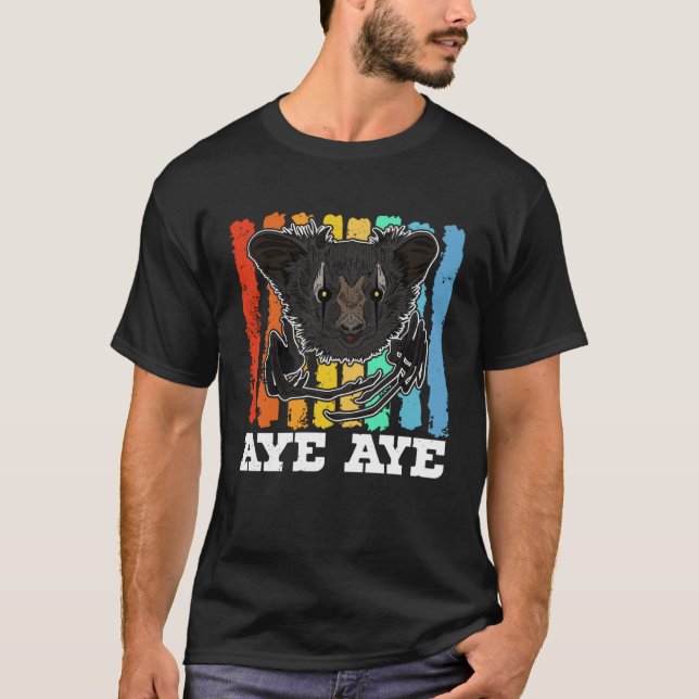 T-shirt Aye Aye Primates Lemurs Madagascar  14 (Devant)