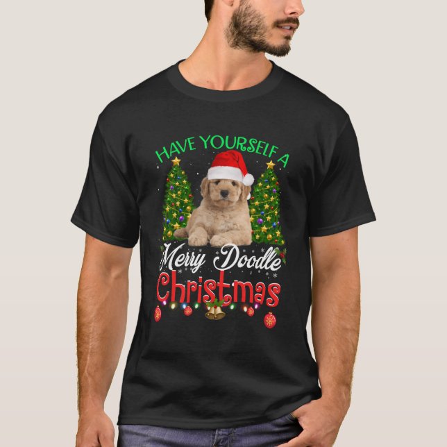 T-shirt Ayez Un Joyeux Doodle Noël Goldendoodl (Devant)