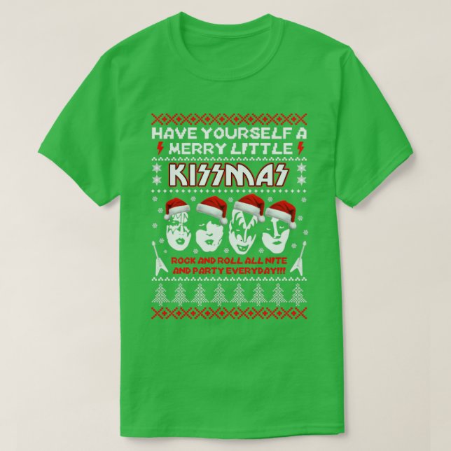 T-shirt Ayez Un Joyeux Petit Kissmas (Design devant)