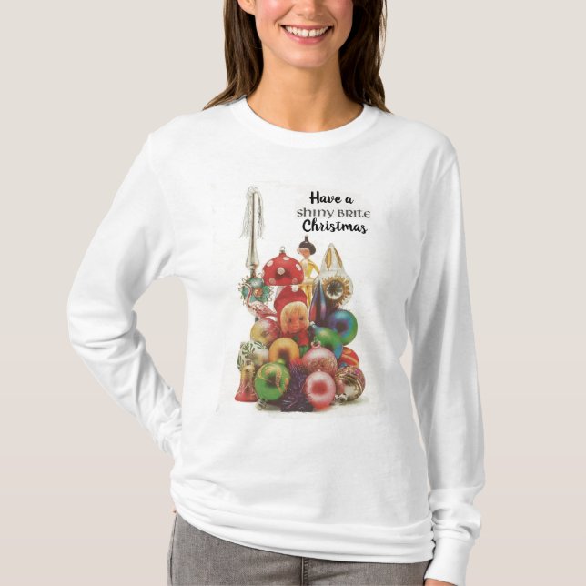 T-shirt Ayez un Noël Brite brillant (Devant)